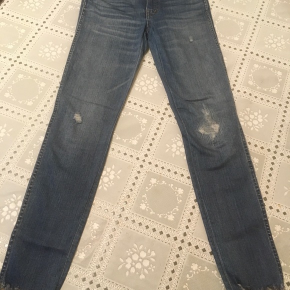 Madewell 9" High-rise Skinny Jeans In Allegra Wash: Rip And Repair, Sz 24 - Picture 14 of 16